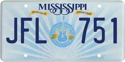 MS license plate JFL751
