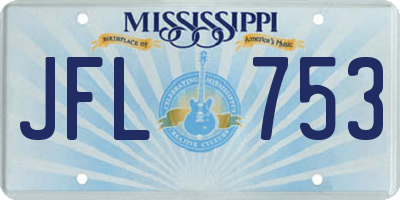 MS license plate JFL753