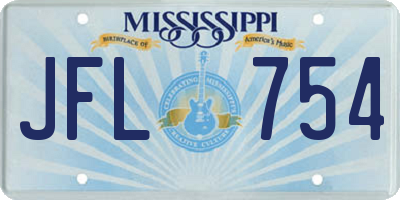 MS license plate JFL754