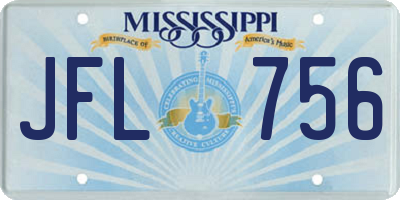MS license plate JFL756