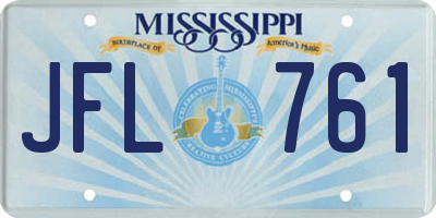 MS license plate JFL761