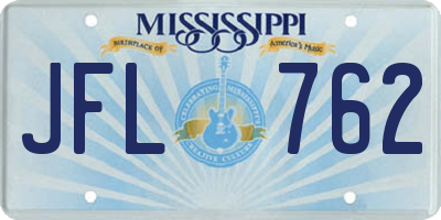 MS license plate JFL762