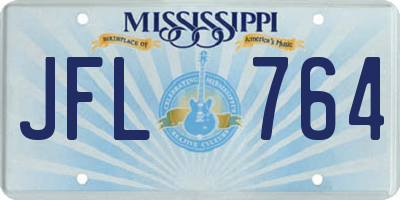 MS license plate JFL764