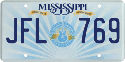 MS license plate JFL769