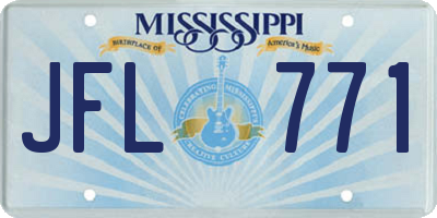 MS license plate JFL771