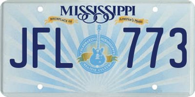MS license plate JFL773