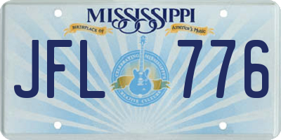 MS license plate JFL776