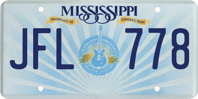 MS license plate JFL778