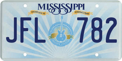 MS license plate JFL782