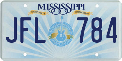MS license plate JFL784