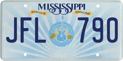 MS license plate JFL790