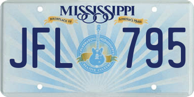 MS license plate JFL795