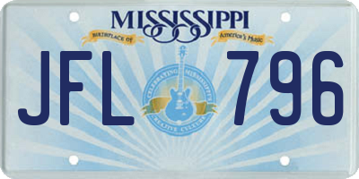 MS license plate JFL796