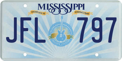 MS license plate JFL797