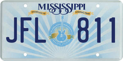 MS license plate JFL811