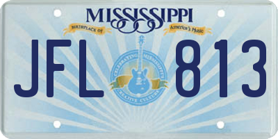 MS license plate JFL813