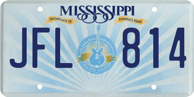 MS license plate JFL814