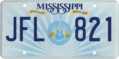MS license plate JFL821