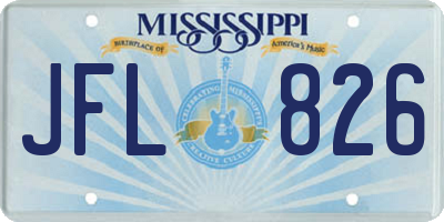 MS license plate JFL826
