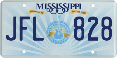 MS license plate JFL828