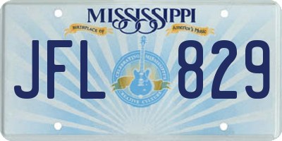 MS license plate JFL829