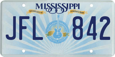 MS license plate JFL842
