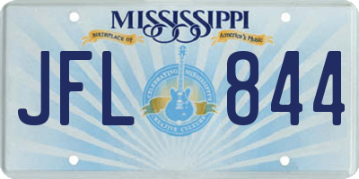 MS license plate JFL844
