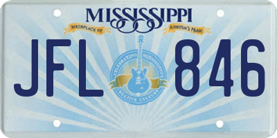 MS license plate JFL846