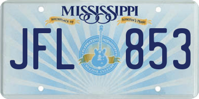 MS license plate JFL853
