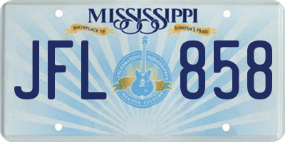 MS license plate JFL858