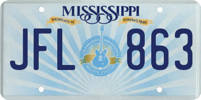 MS license plate JFL863