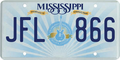 MS license plate JFL866