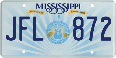 MS license plate JFL872