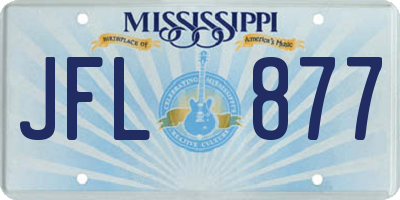 MS license plate JFL877