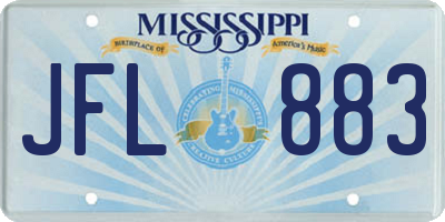 MS license plate JFL883