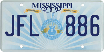 MS license plate JFL886