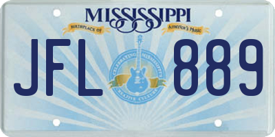 MS license plate JFL889