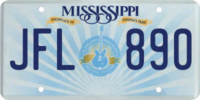 MS license plate JFL890
