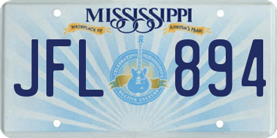 MS license plate JFL894