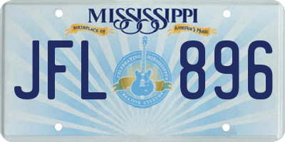 MS license plate JFL896