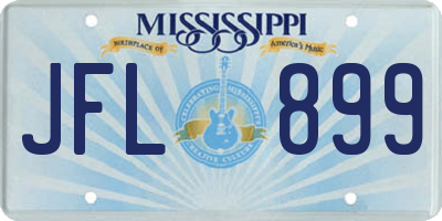 MS license plate JFL899