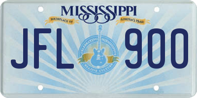 MS license plate JFL900