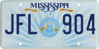 MS license plate JFL904