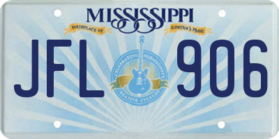 MS license plate JFL906