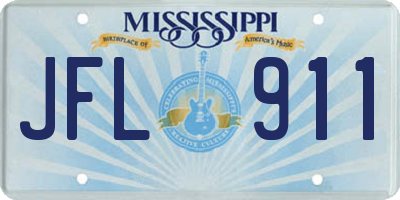 MS license plate JFL911