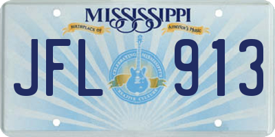 MS license plate JFL913