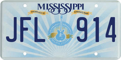 MS license plate JFL914