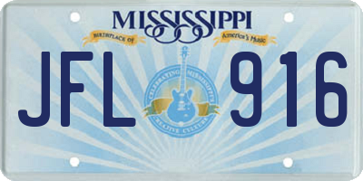 MS license plate JFL916