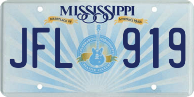 MS license plate JFL919