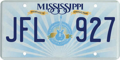MS license plate JFL927
